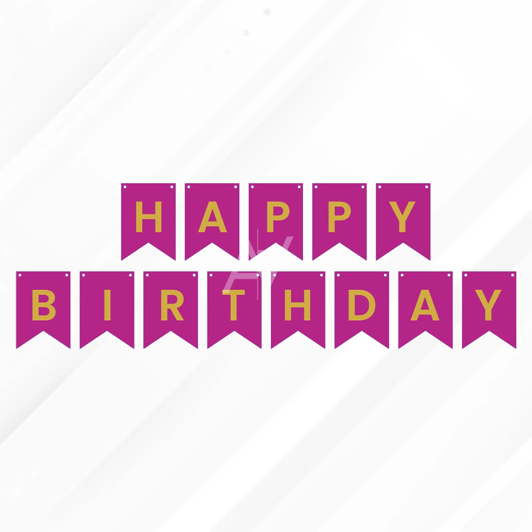 Happy Birthday Buntings Banners