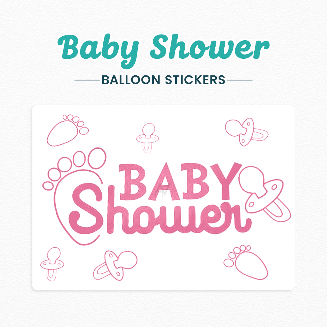 Baby Shower Balloon Sticker - Aliakbardecoration