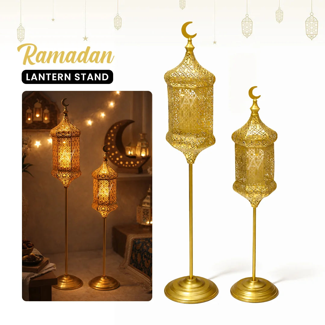 Set of 2 - Ramadan Lantern Metal Stand