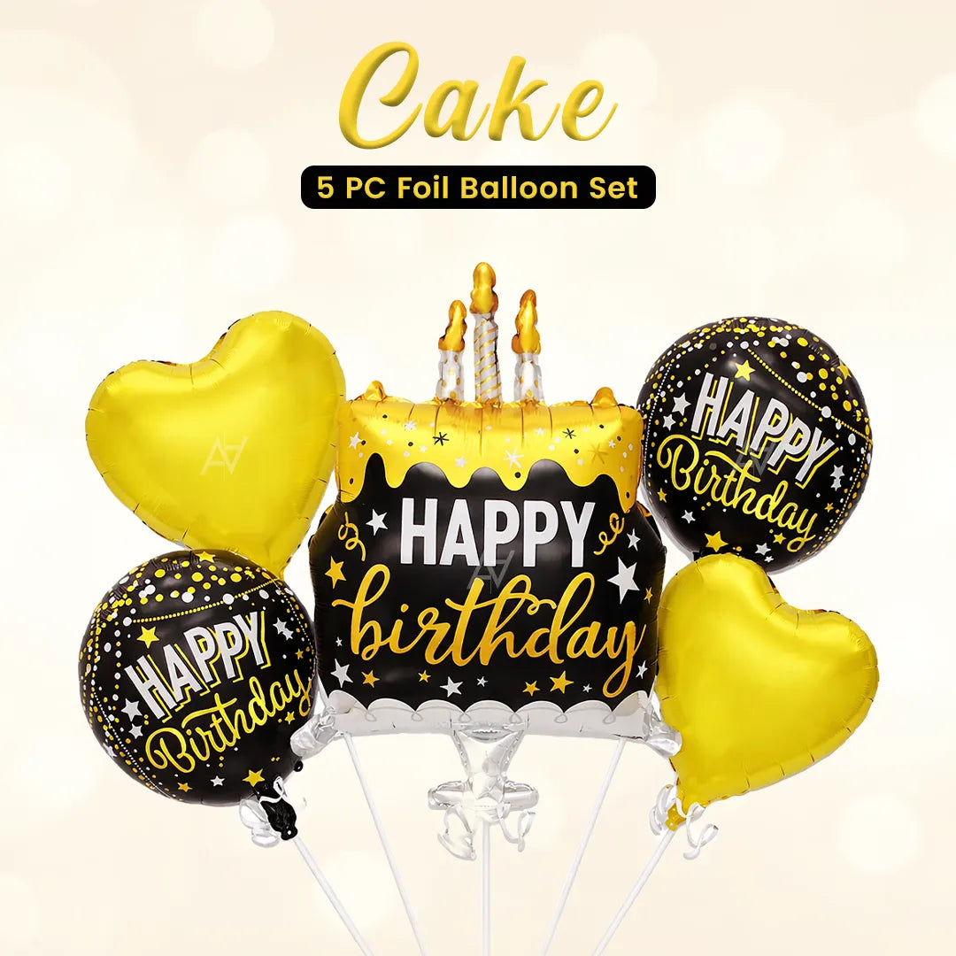 Happy Birthday Foil Balloon Set - Aliakbardecoration