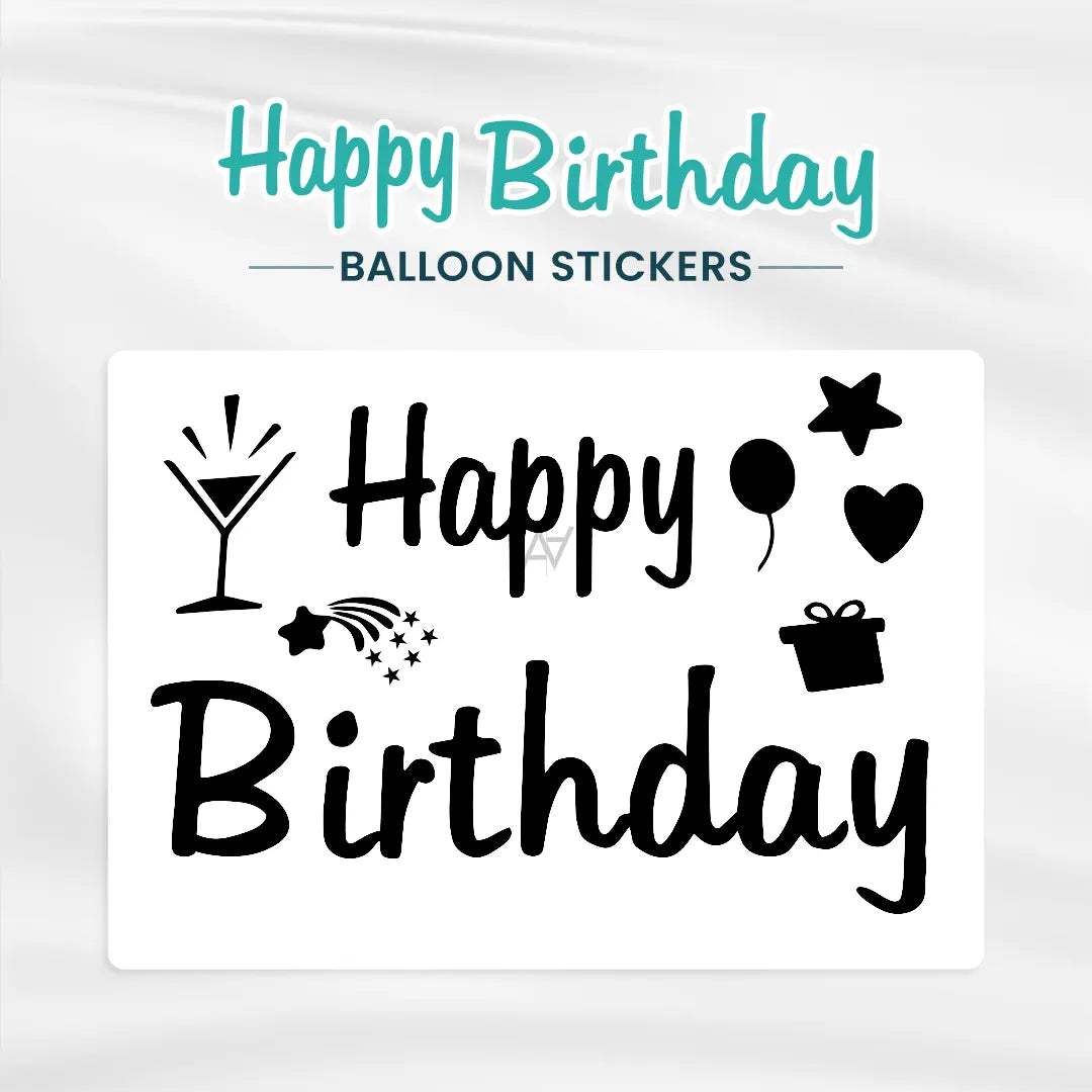 Happy Birthday Balloon Sticker
