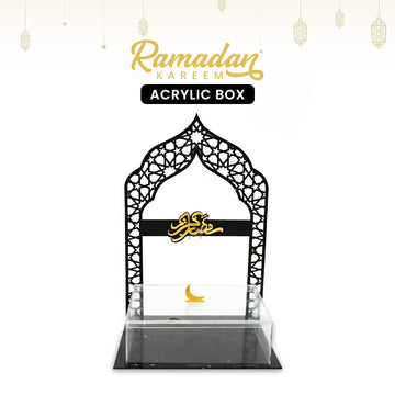 Acrylic Ramadan Mubarak Decorative Box Stand