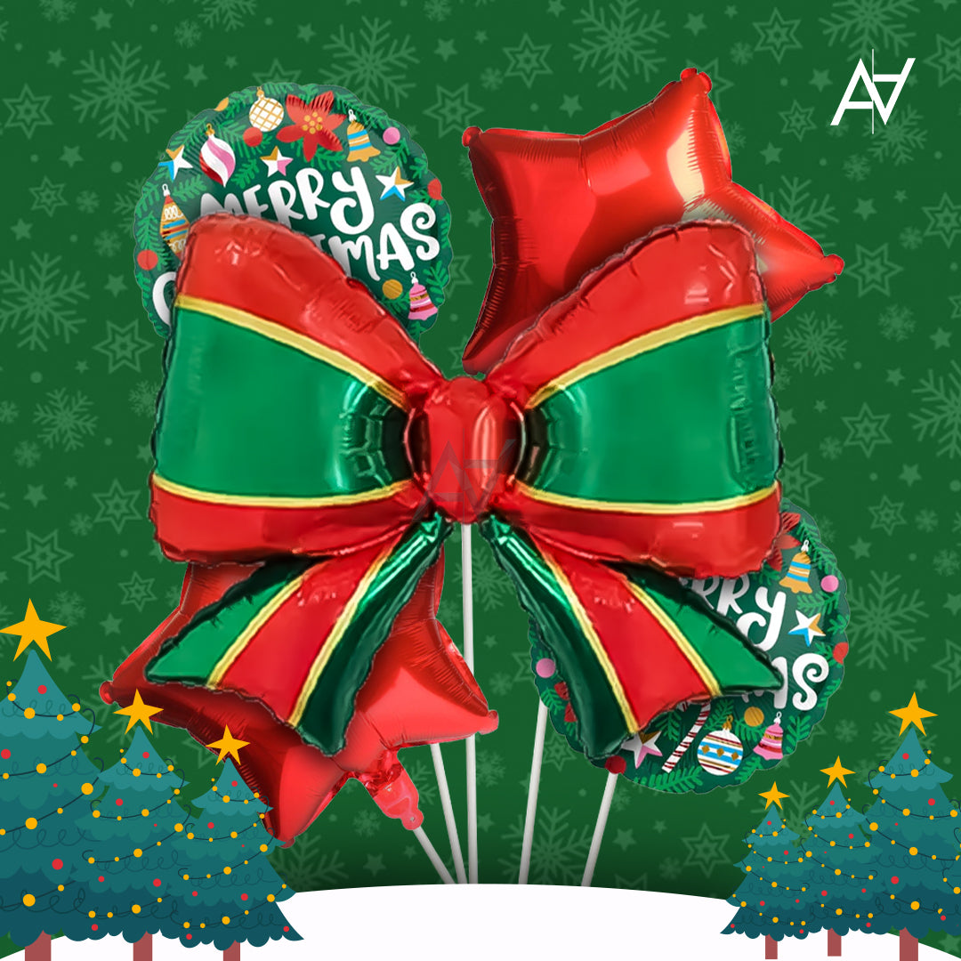 Christmas 5 Pcs Foil Balloon Set