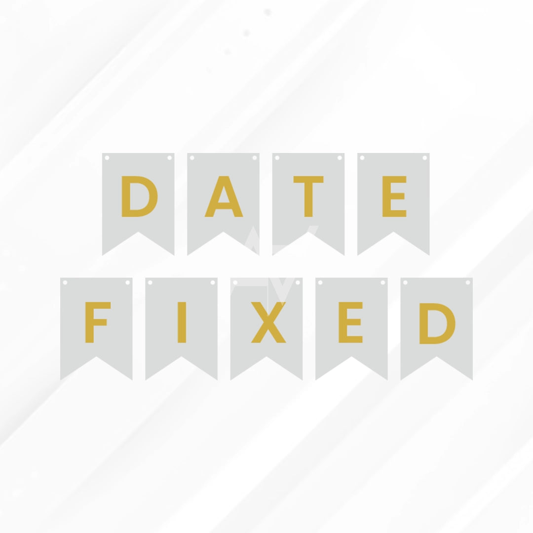 Date Fixed Bunting Banner