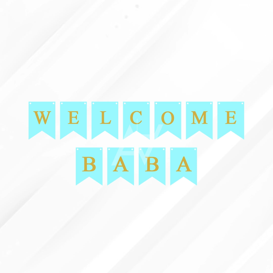 Welcome Baba Bunting Banner