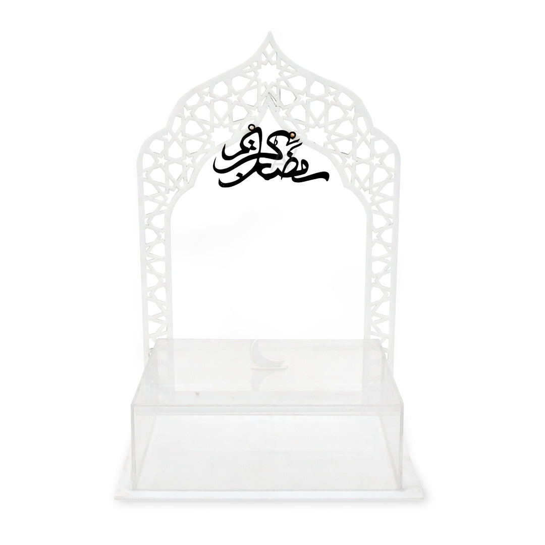 Acrylic Ramadan Mubarak Decorative Box Stand