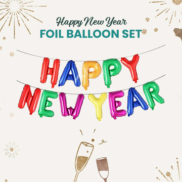 Happy New Year 2026 Foil Balloon Set