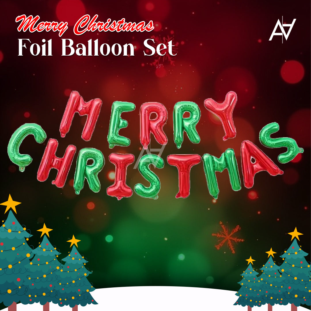 Merry Christmas Foil Balloon Set