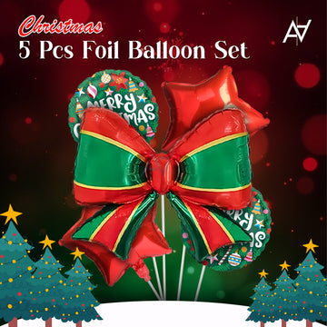 Christmas 5 Pcs Foil Balloon Set