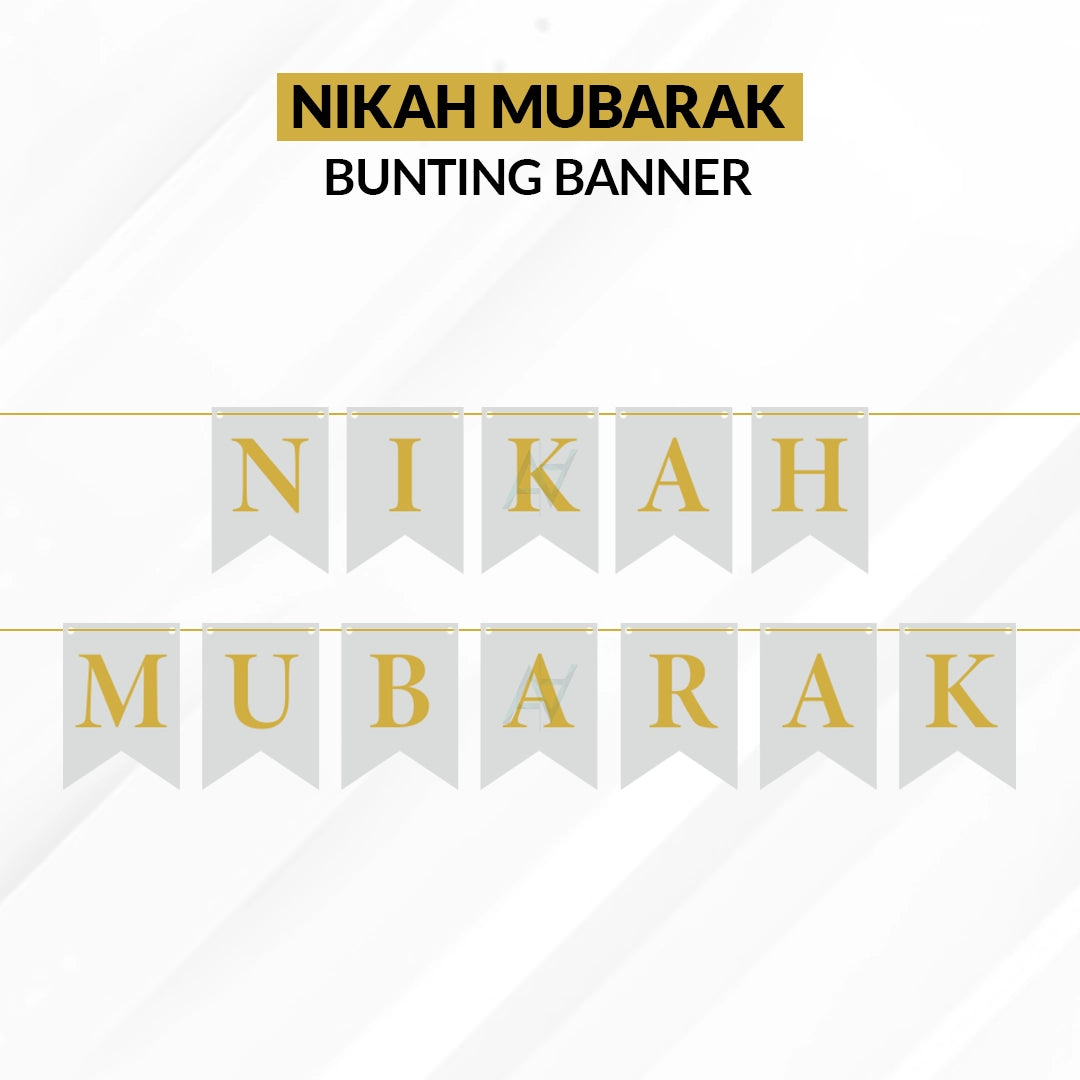 Nikah Mubarak Bunting Banner