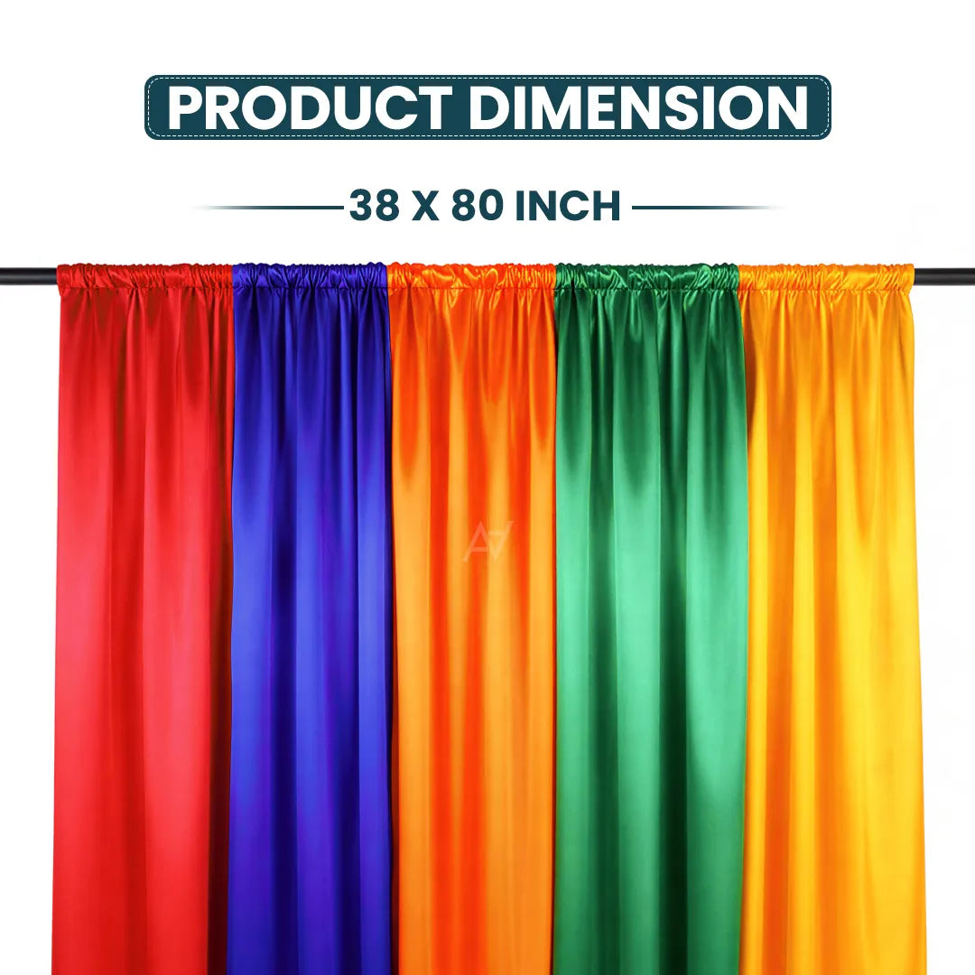 Multicolor Single Satin Curtains - Aliakbardecoration