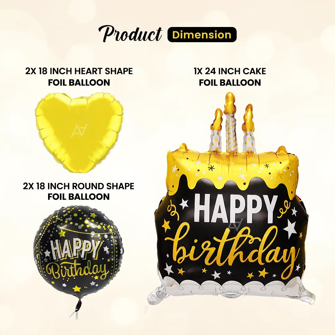 Happy Birthday Foil Balloon Set - Aliakbardecoration
