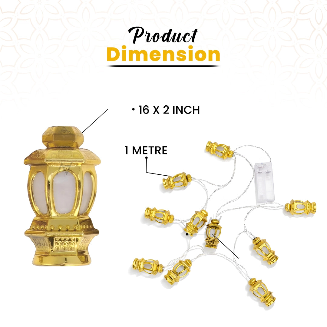 Battery Operated LED Lantern Lights for Ramadan Decoration - Aliakbardecoration