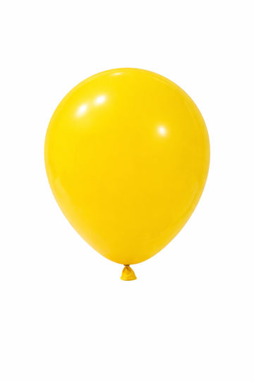 Yellow latex balloon