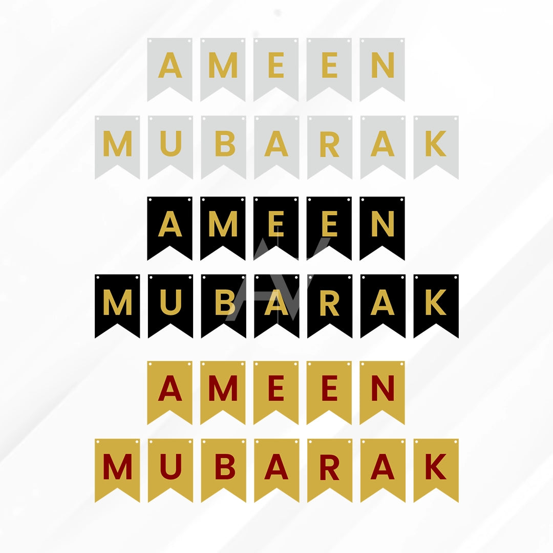 Ameen Mubarak Bunting Banner