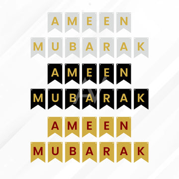 Ameen Mubarak Bunting Banner