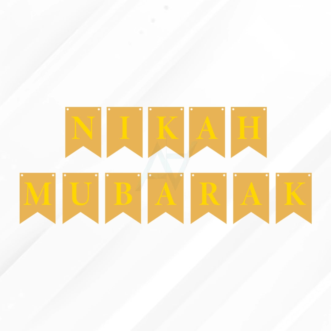 Nikah Mubarak Bunting Banner