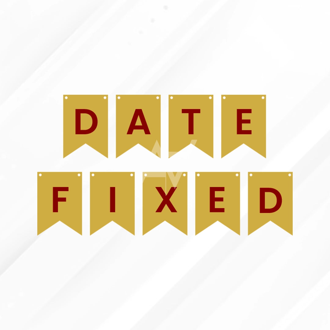 Date Fixed Bunting Banner