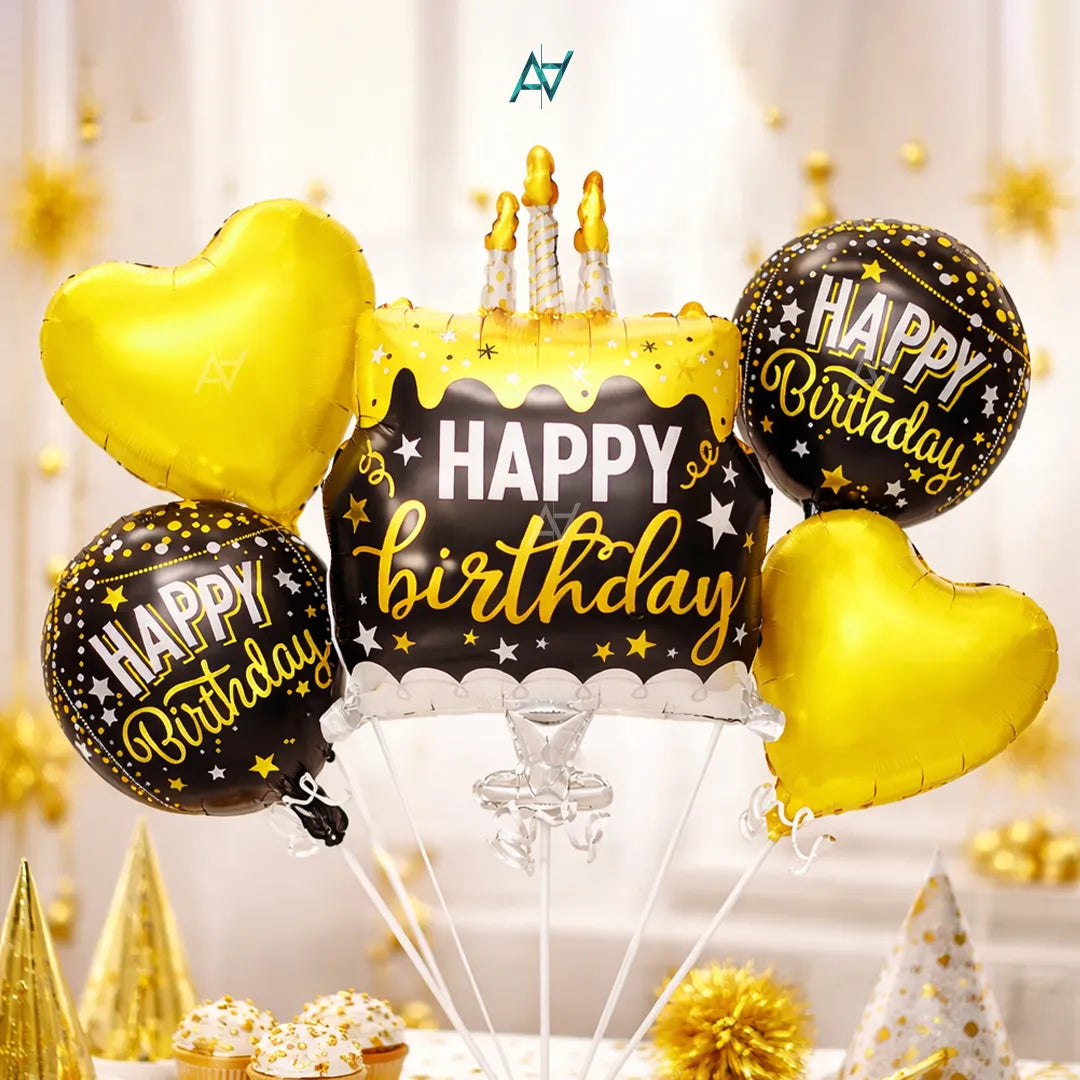 Happy Birthday Foil Balloon Set - Aliakbardecoration