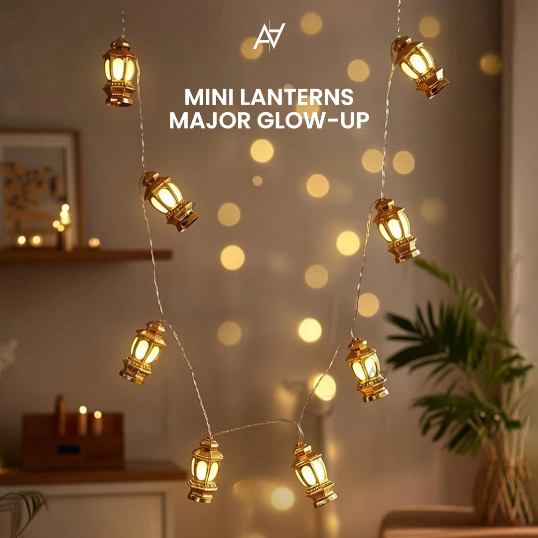 Battery Operated LED Lantern Lights for Ramadan Decoration - Aliakbardecoration