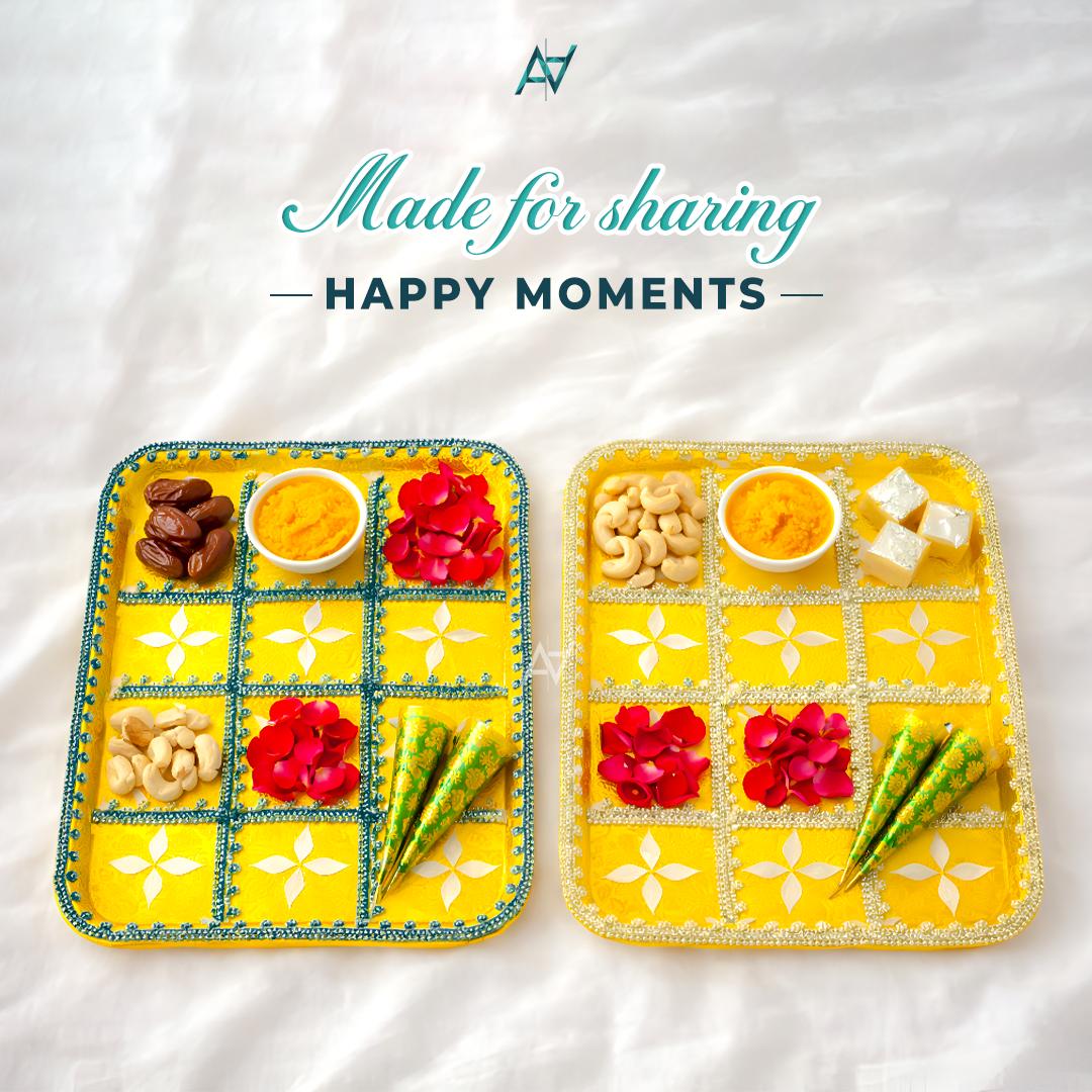 Mehndi Tray – Wedding Thaal for Mehndi, Mayon Ceremony - Aliakbardecoration