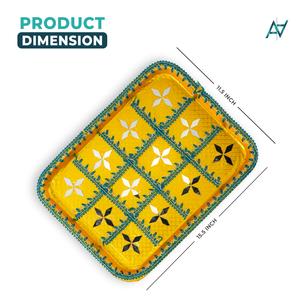 Mehndi Tray – Wedding Thaal for Mehndi, Mayon Ceremony - Aliakbardecoration
