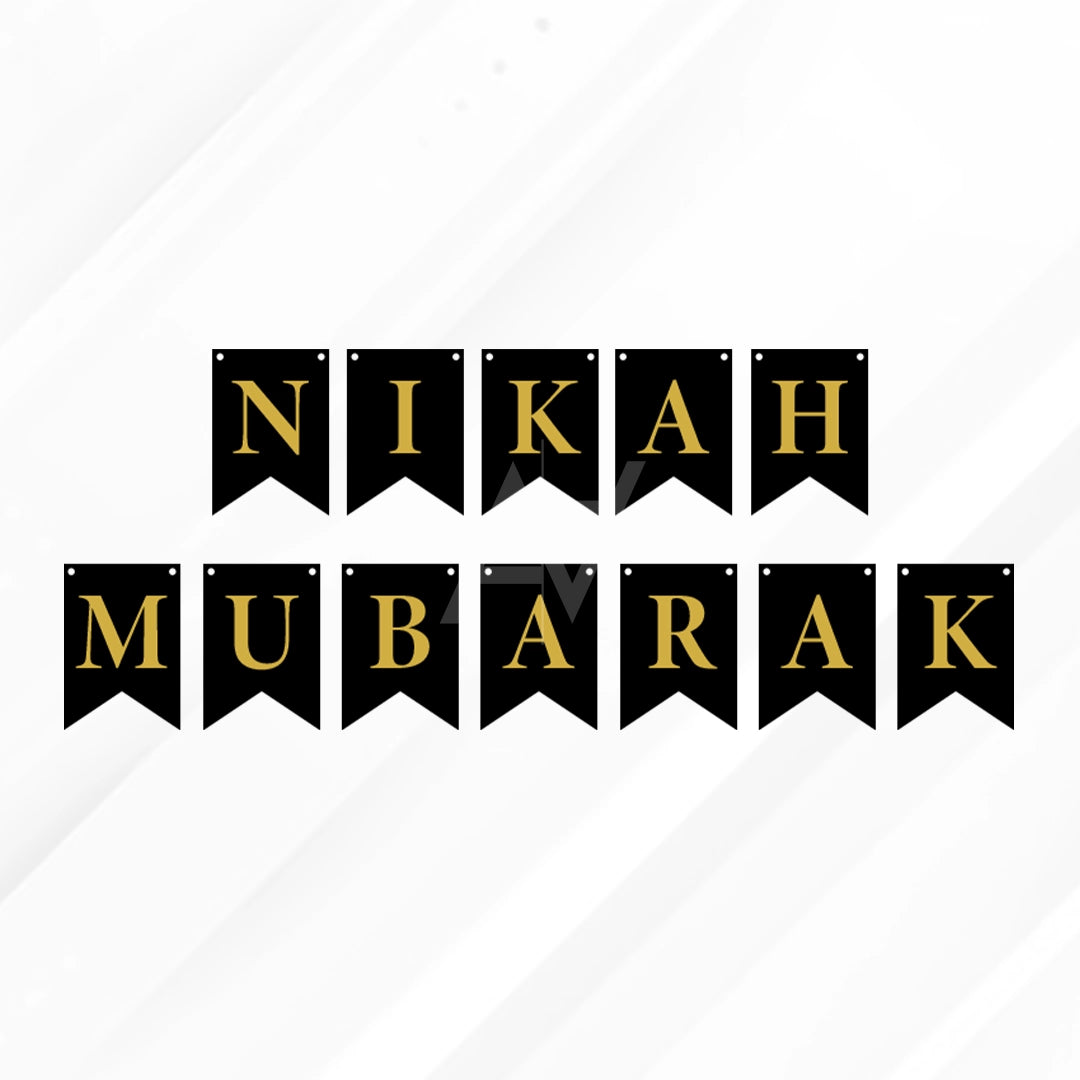 Nikah Mubarak Bunting Banner