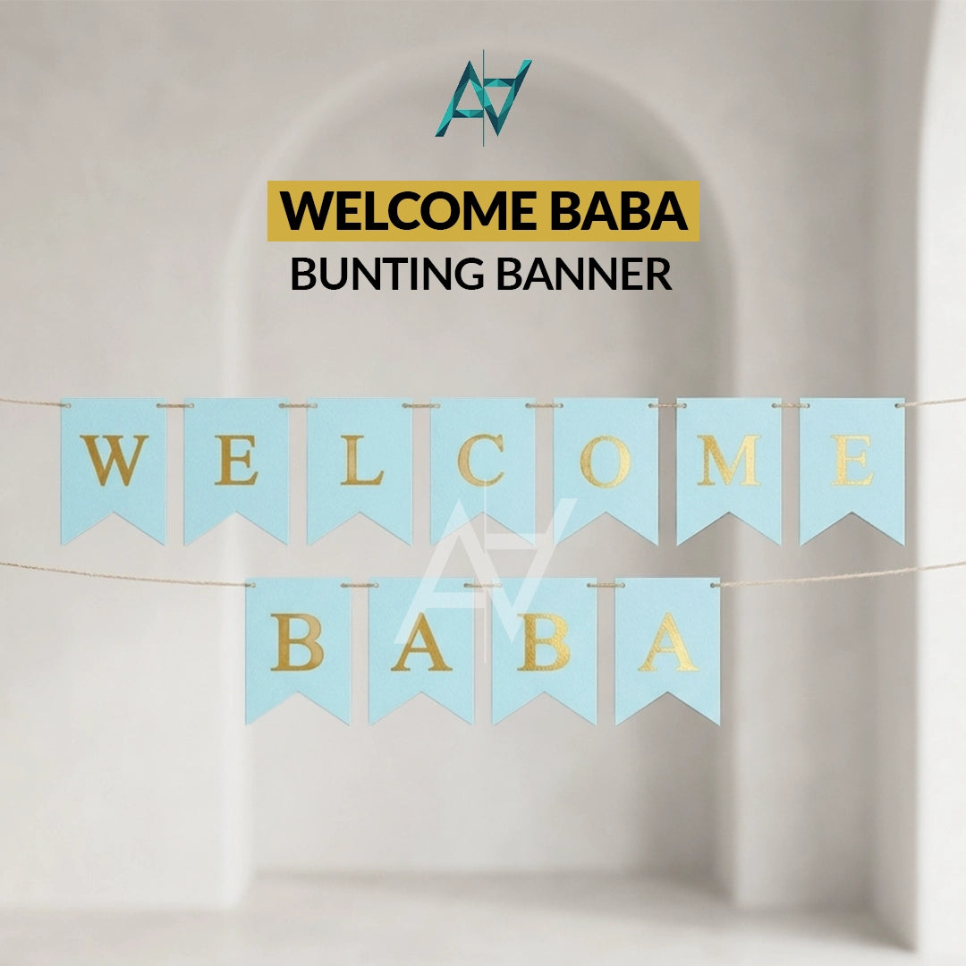 Welcome Baba Bunting Banner