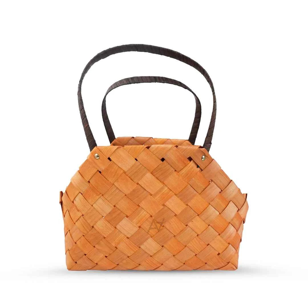Set of 3 - Wooven Wood Basket
