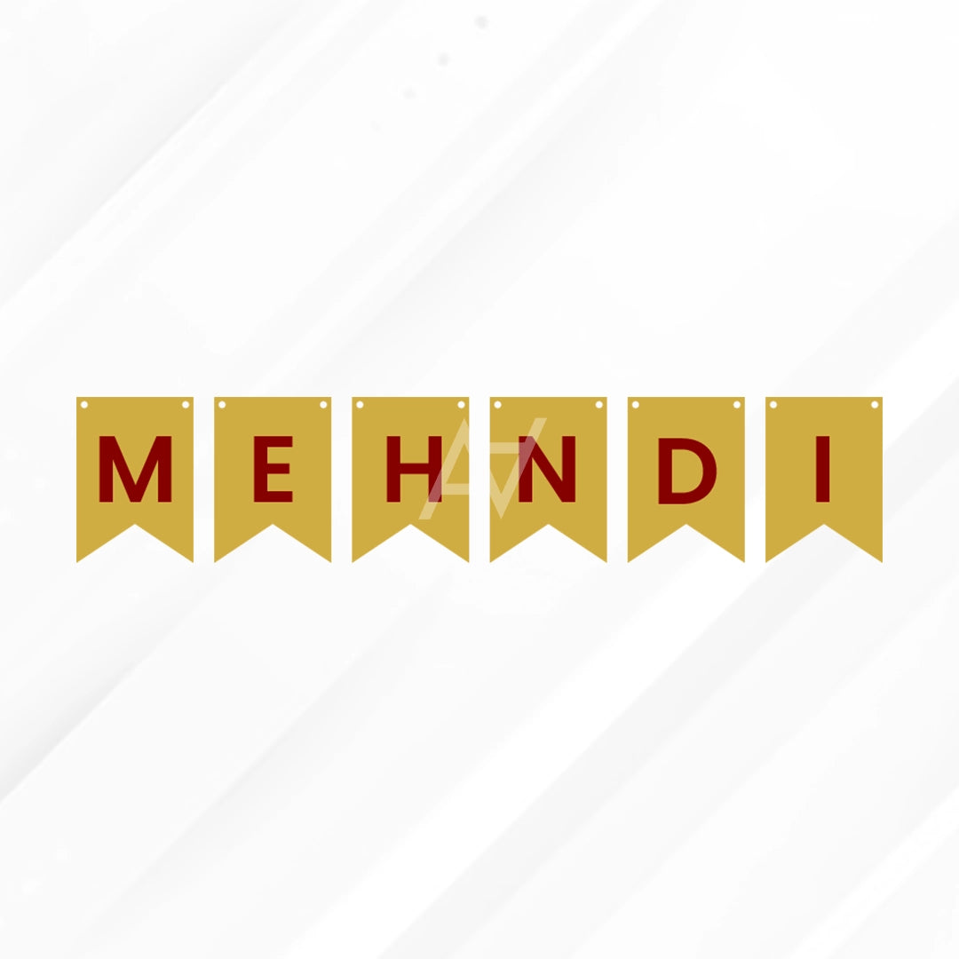 Mehndi Mayon Bunting Banners