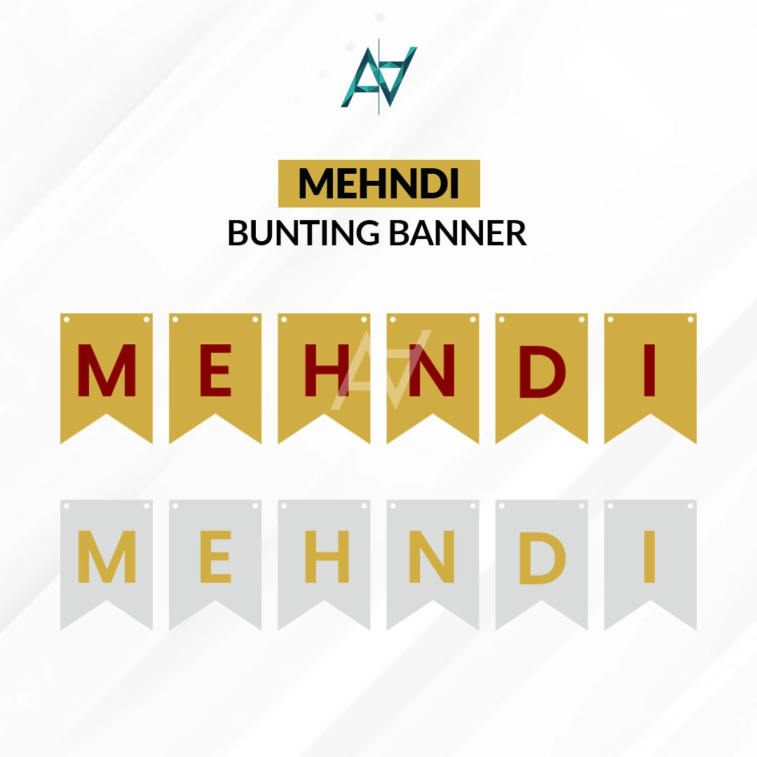Mehndi Mayon Bunting Banners