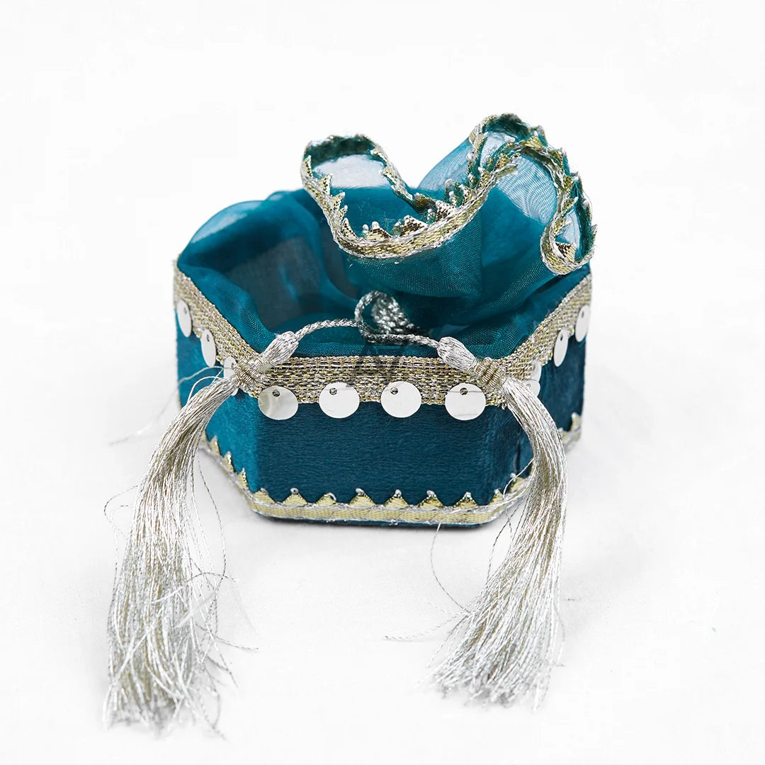 Organza Velvet Potli Gift Box with Tassel