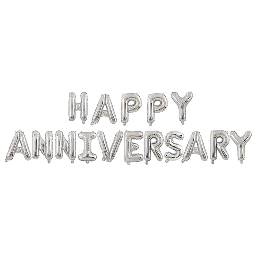 Anniversary Foil Balloon Silver Color - ardor