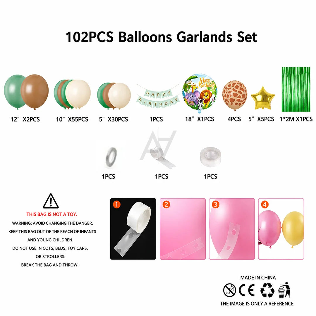 Jungle Theme Birthday Decoration Kit
