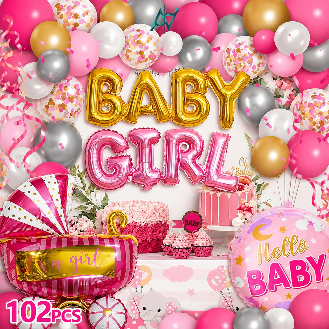 Baby Girl Birthday Decoration Kit