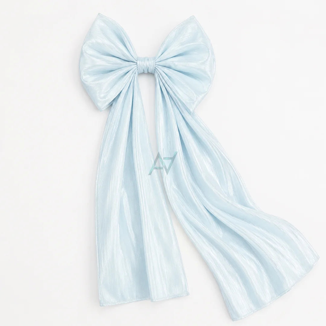 Long Tail Ribbon Bow Pin – Cute Hair Clip for Casual & Party Wear