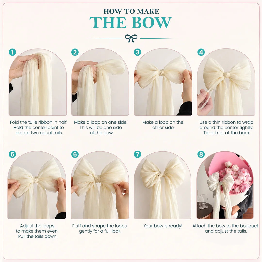 Long Tail Ribbon Bow Pin – Cute Hair Clip for Casual & Party Wear