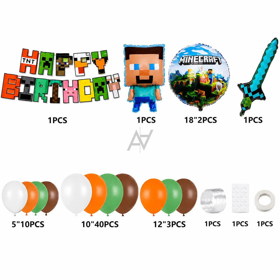 Minecraft Birthday Decoration Kit