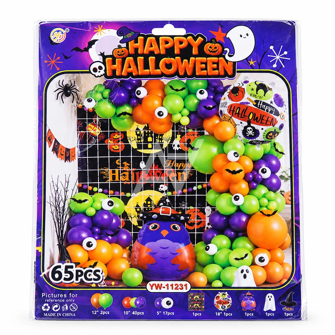 Happy Halloween Owl & Pumpkin Decoration Kit