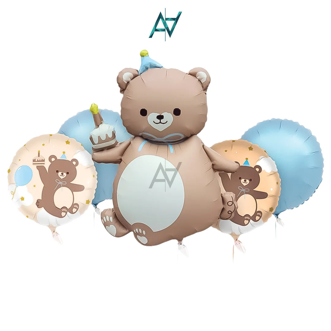 Teddy Bear Foil Balloon Set