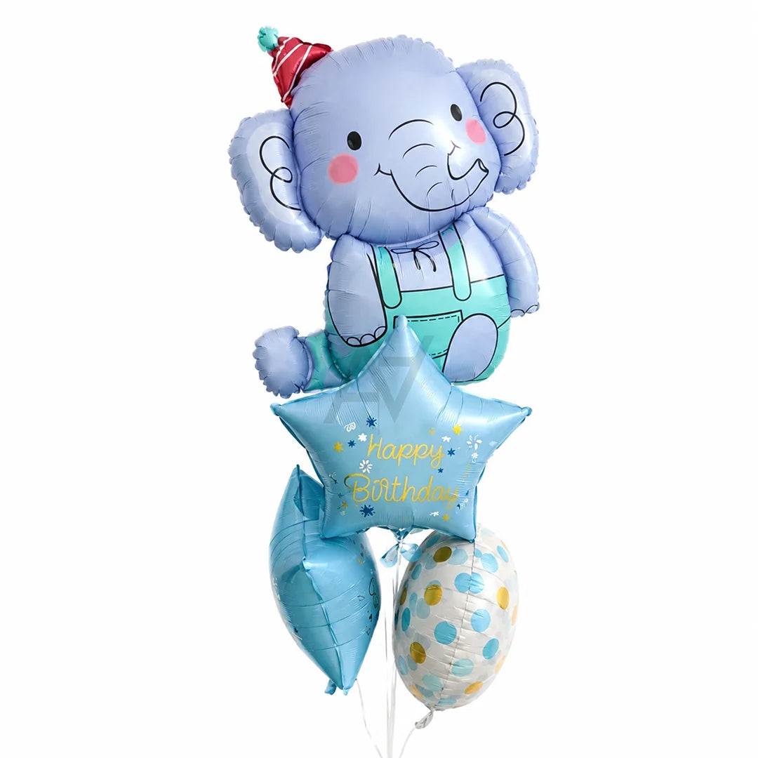 Elephant Foil Balloon Set -  5 Pcs