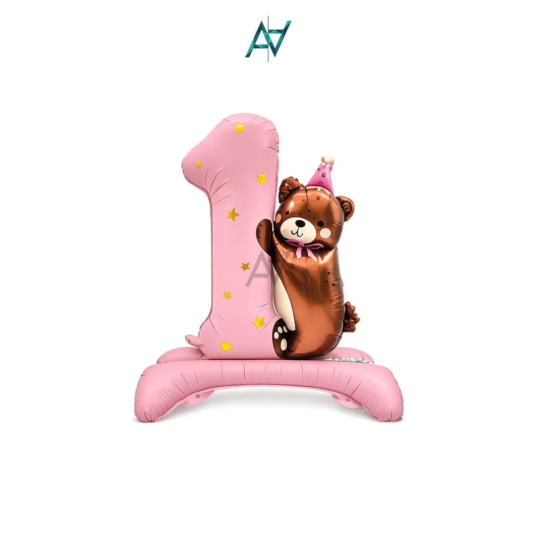 1st Birthday Teddy Bear Birthday Foil Balloon