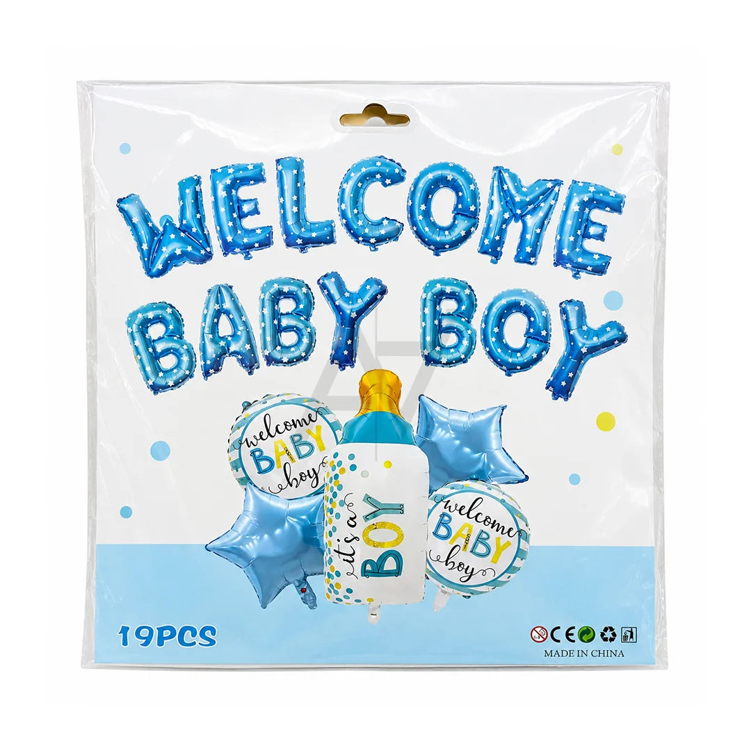 Welcome Baby Boy Decoration Kit - Baby Shower