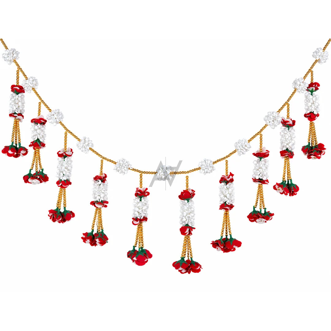 Artificial Red & White Garland Lari - 1 pc