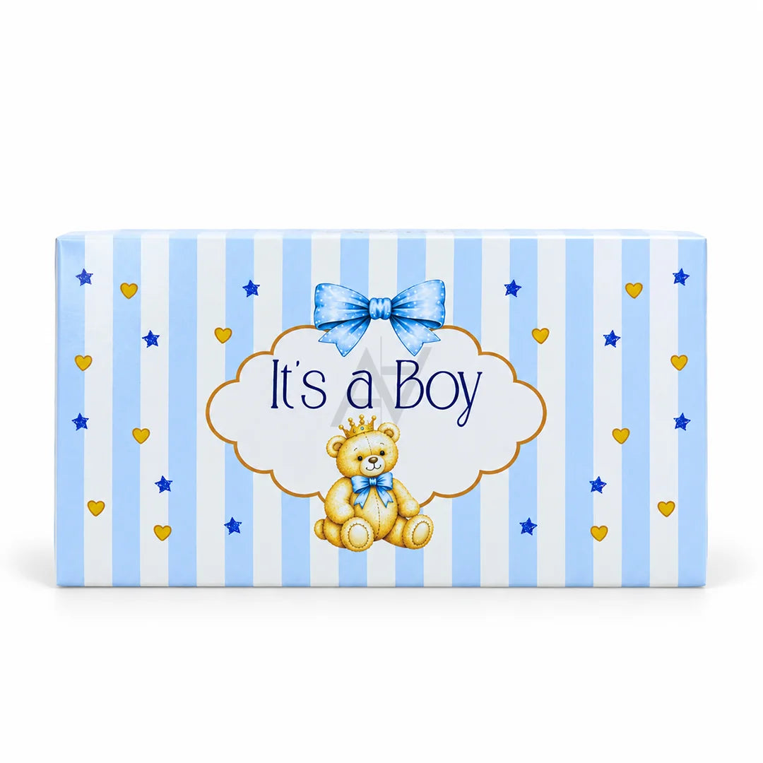 Baby Shower Gift Box & Bag – It's a Boy / It's a Girl Birth Announcement Favors