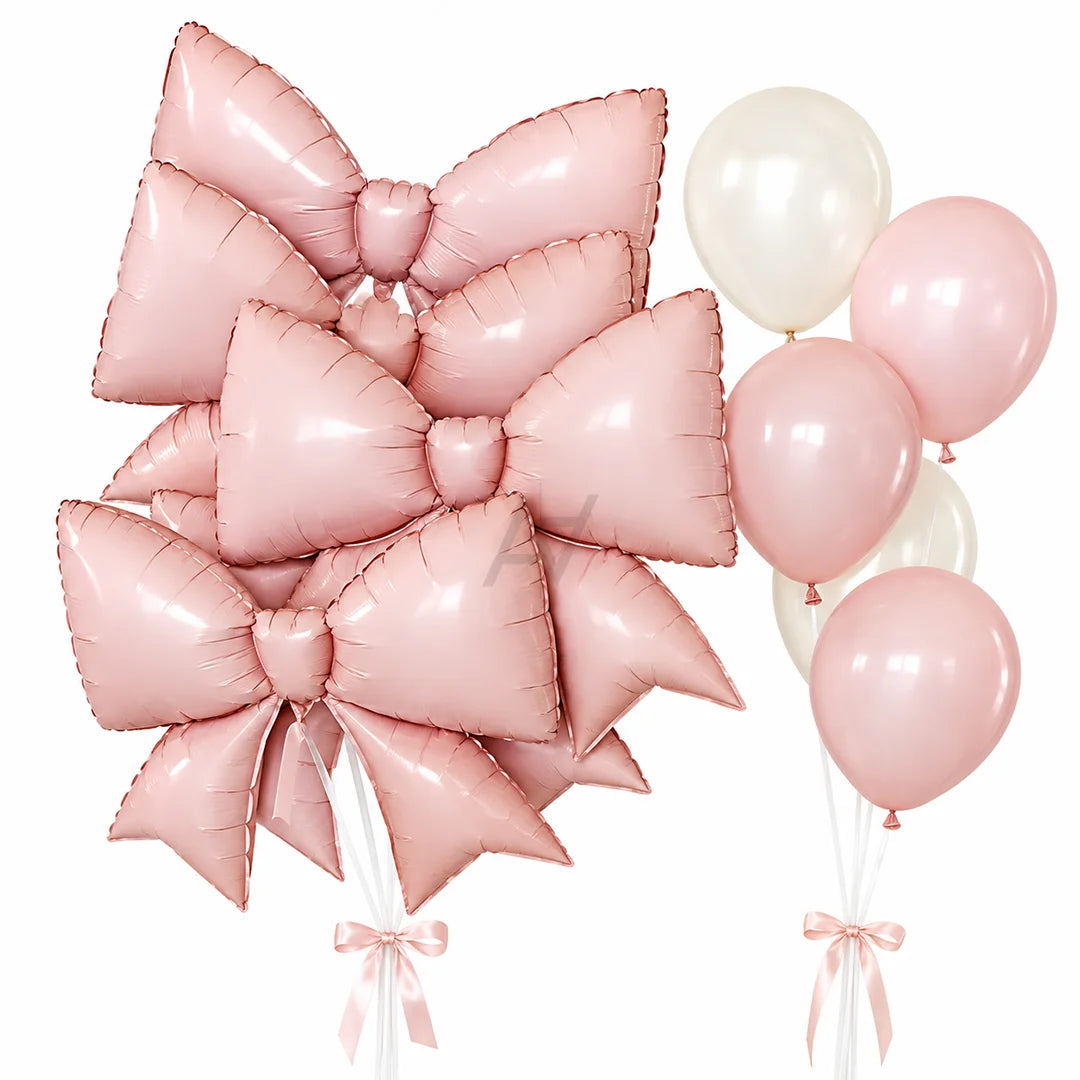 Ribbon Foil Balloon Set - 9 pcs Set
