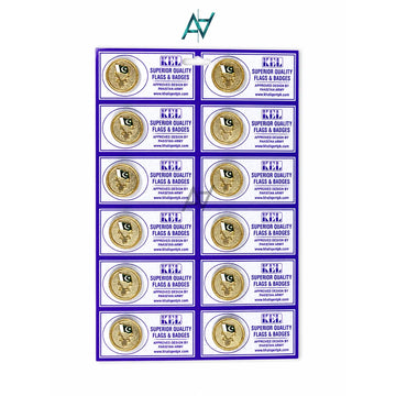 Pack of 12 - Markhor Golden Badges