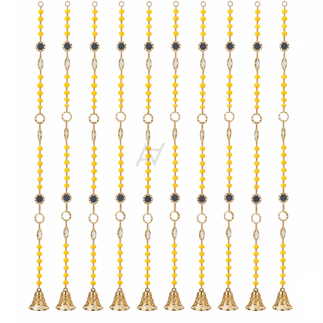 Artificial Yellow Flower Garland with Bell