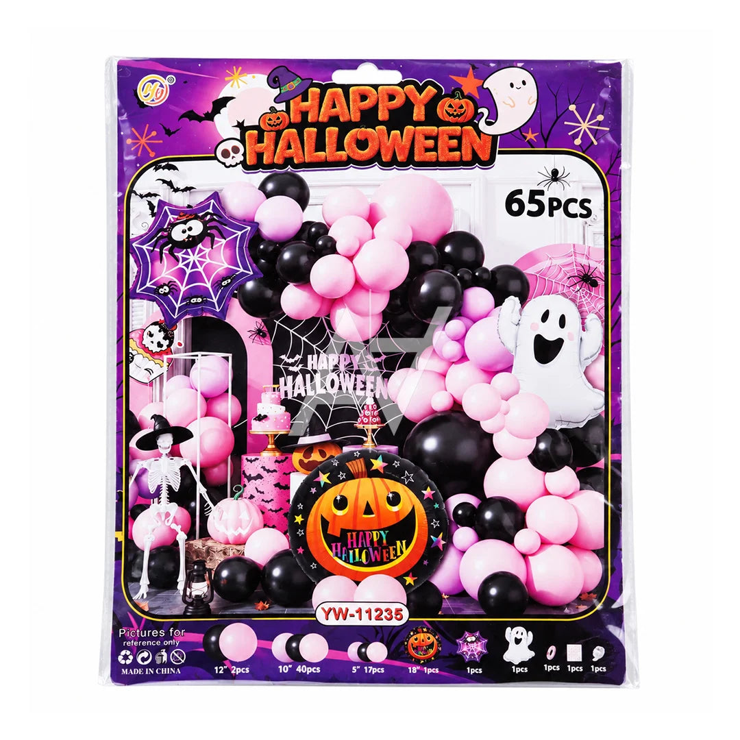 Happy Halloween Pink & Purple Decoration Kit