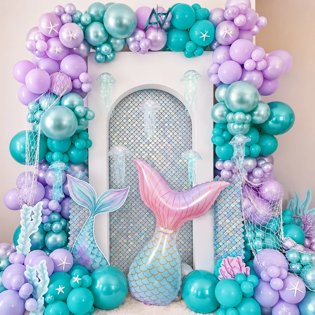 Mermaid Birthday Decoration Kit – Under the Sea Theme Party Decorations

Meta Title (60 characters):
Mermaid Birthday Decoration Kit | Under the Sea Party Decor

Meta Description (155 characters):
Create a magical underwater celebration with our Mermaid B
